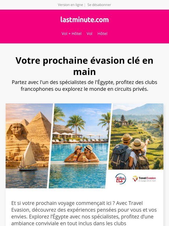 Cap sur l’Égypte et bien plus encore !