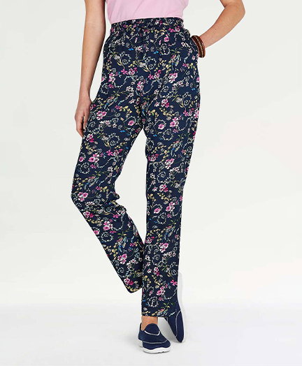 Women's viscose print trouser