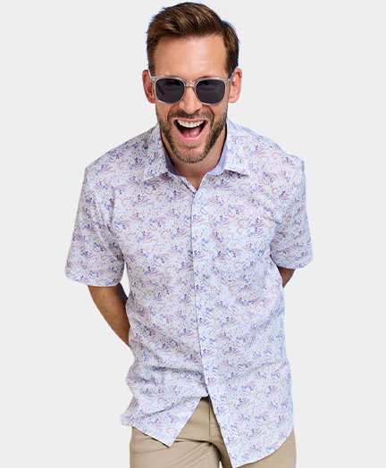 Men's Short Sleeve Floral Shirt