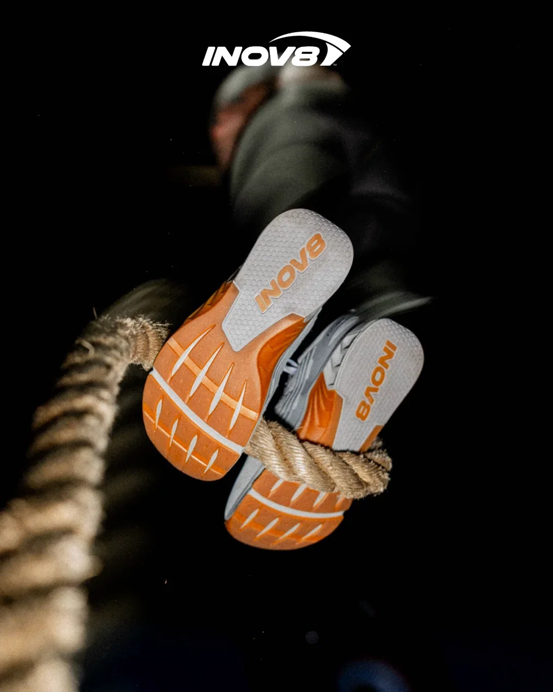 Orange and blue F-LITE MAX shoes
