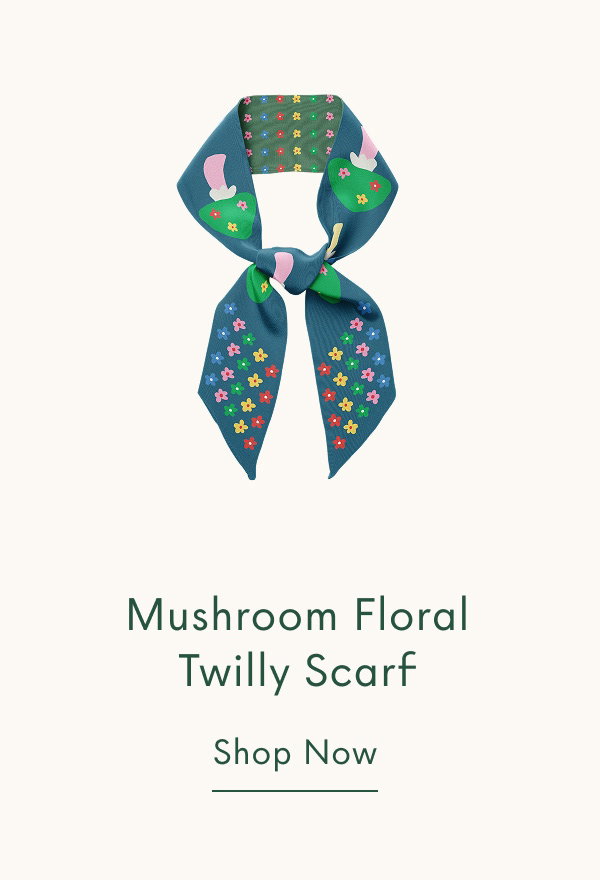 mushrooms twilly scarf