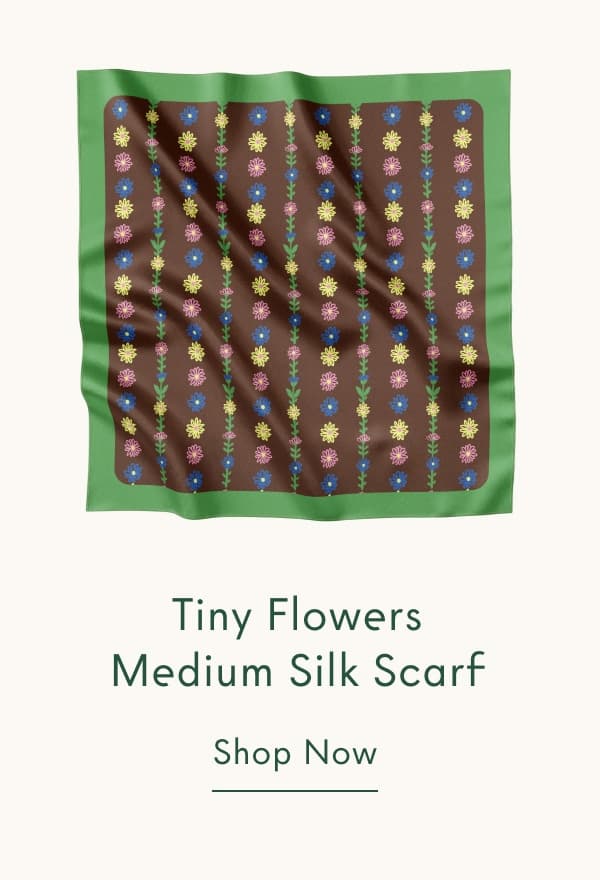 medium silk tiny flowers scarf
