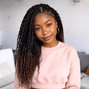 Image of MATCH SALE|QVR Ombre #T1B/4 Afro kinky Bulk Human Hair