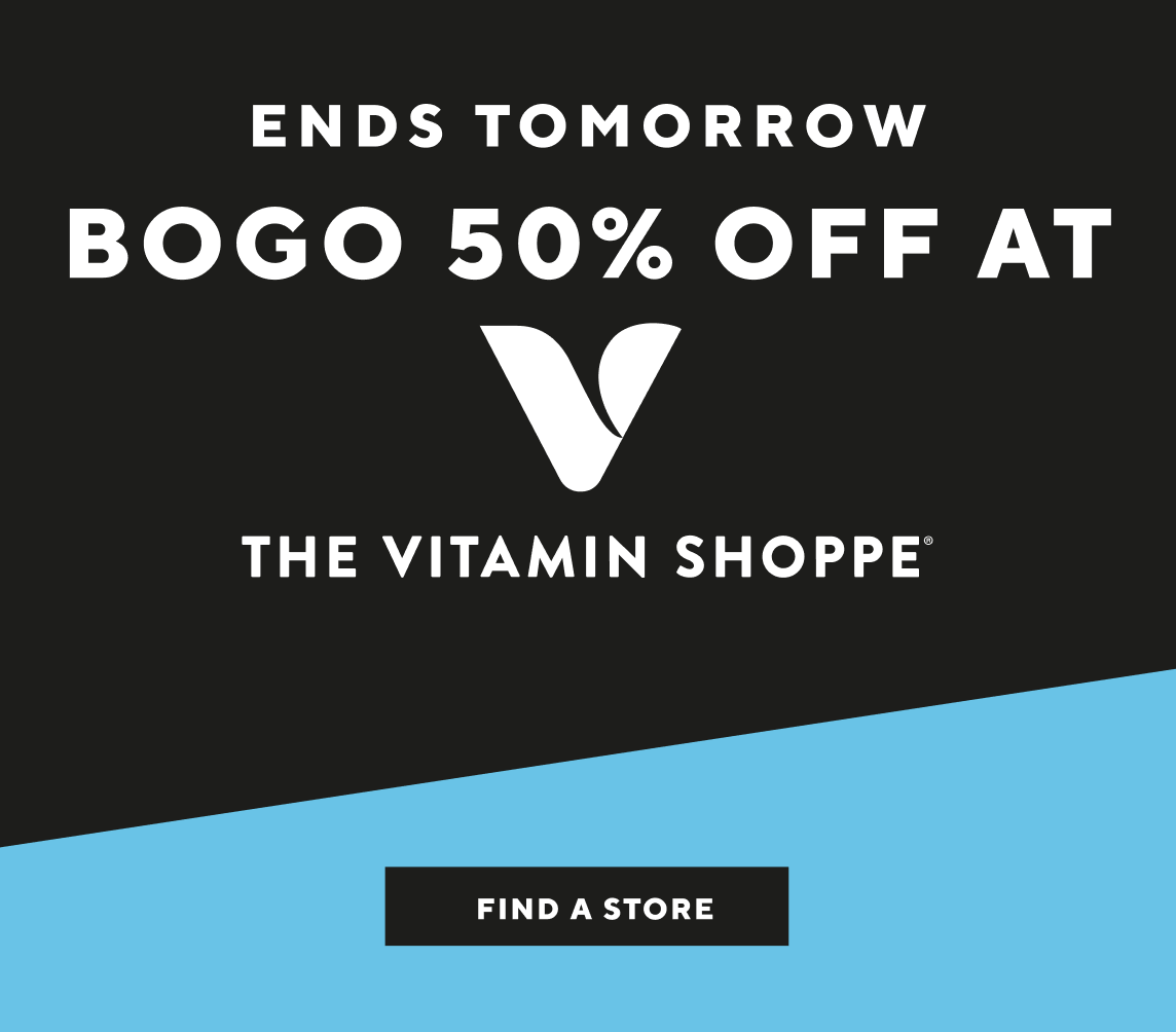 Limited Time Sale! BOGO 50% Off at The Vitamin Shoppe!
