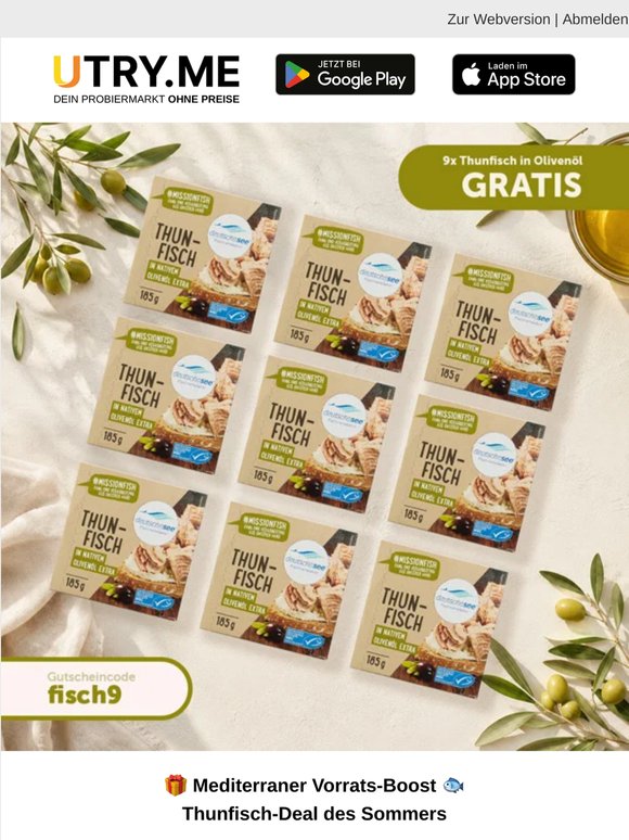 🐟 Mediterranes Extra: 9x Thunfisch in Olivenöl geschenkt! 🫒🎁
