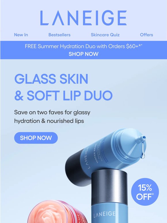 15% Off: Glass Skin & Soft Lip Duo