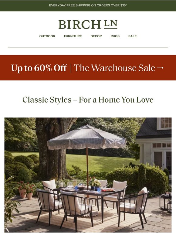 Outdoor dining tables at prices you'll love.