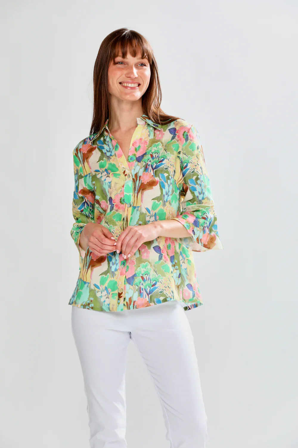 Image of The Anastasia Blouse in Floral Meadow