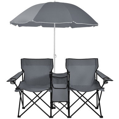 Folding Double Chair with Umbrella
