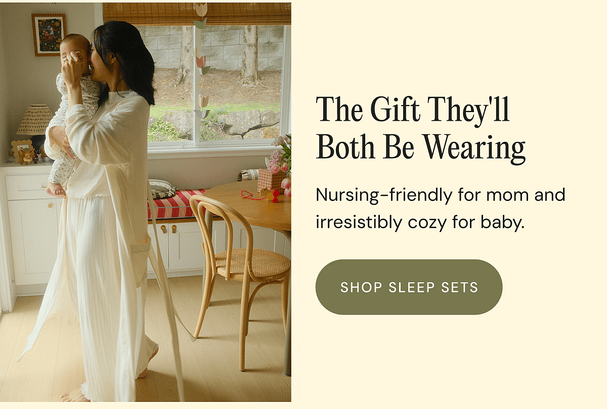 The Gift They'll Both Be Wearing - The Wrap + The Soft Buckle Carrier Newborn (0–6 months) Nursing-friendly for mom and irresistibly cozy for baby. | SHOP SLEEP SETS