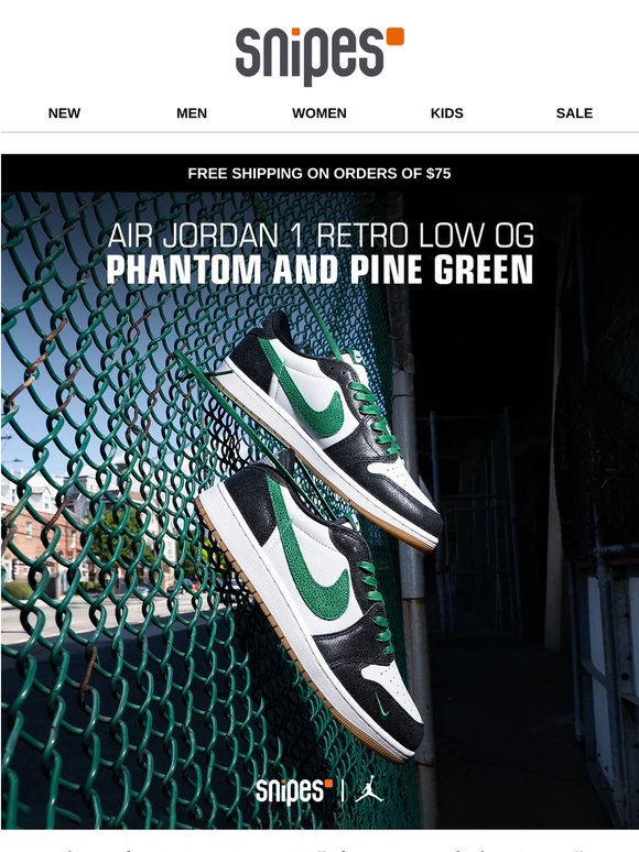 🚨Release: Air Jordan 1 Retro Low OG "Phantom and Pine Green"