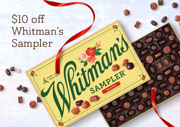 $10 OFF Whitman's Large Sampler Assorted Chocolates Box