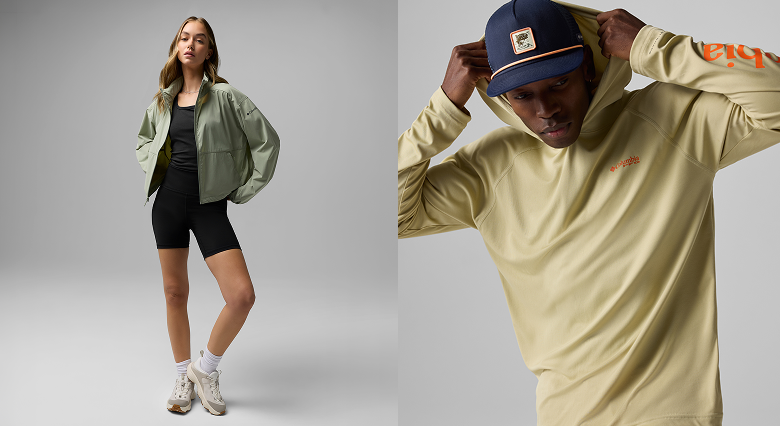 Two stylish models in new summery gear.