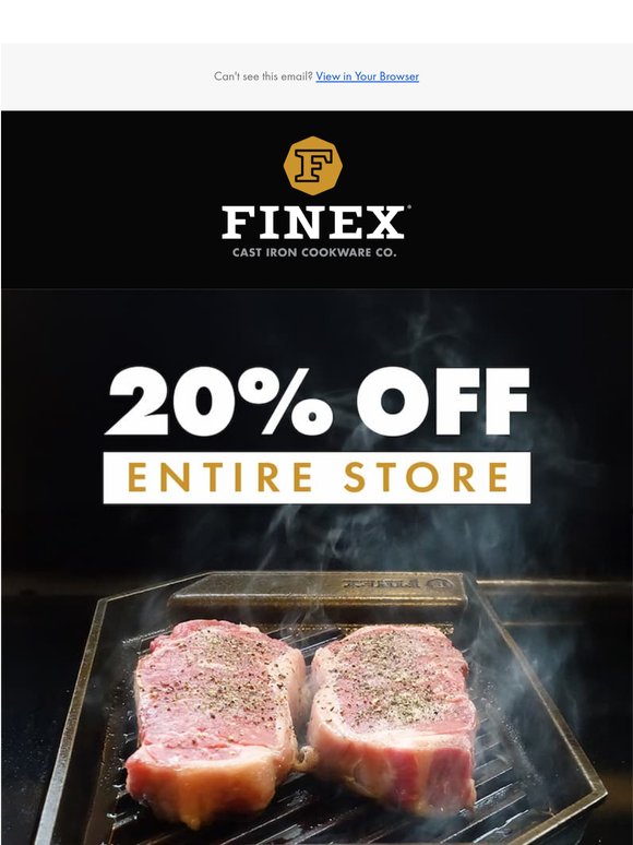 Bring the steakhouse home: 20% off Grill Pans & Griddles.