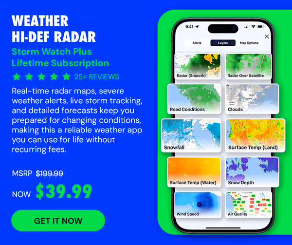 Weather Hi-Def Radar Storm Watch Plus: Lifetime Subscription