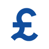 blue pound sign