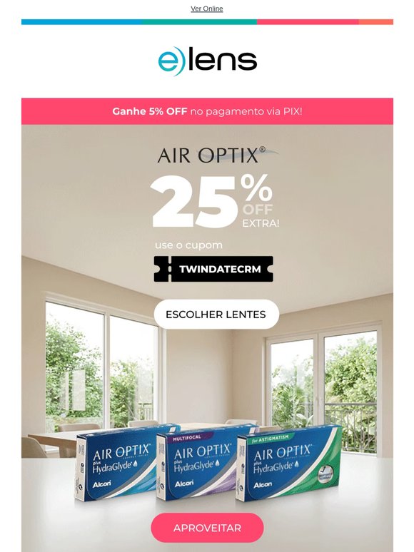 Air Optix no 06.06 com 25% off extra!