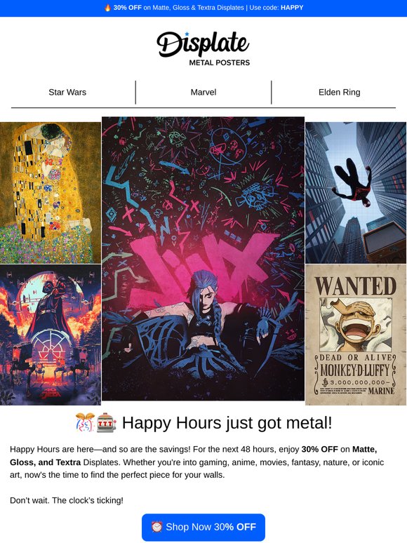 ⏰🚀  48h Happy Hours: 30% OFF Sitewide!