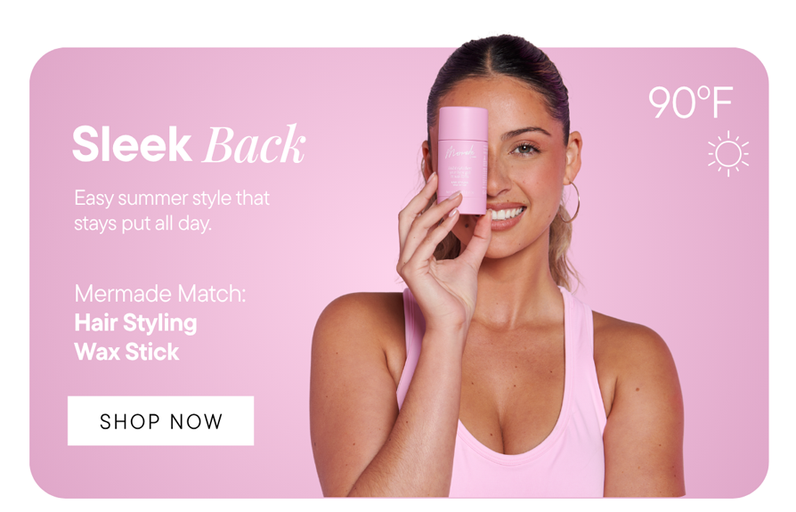 Use the Wax Stick for a sleek back hair look. 