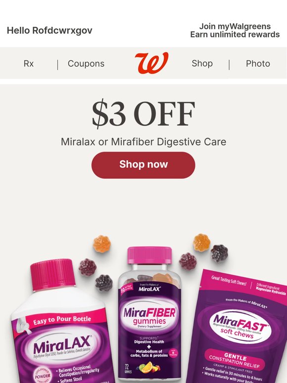 Save $3 on Digestive Care