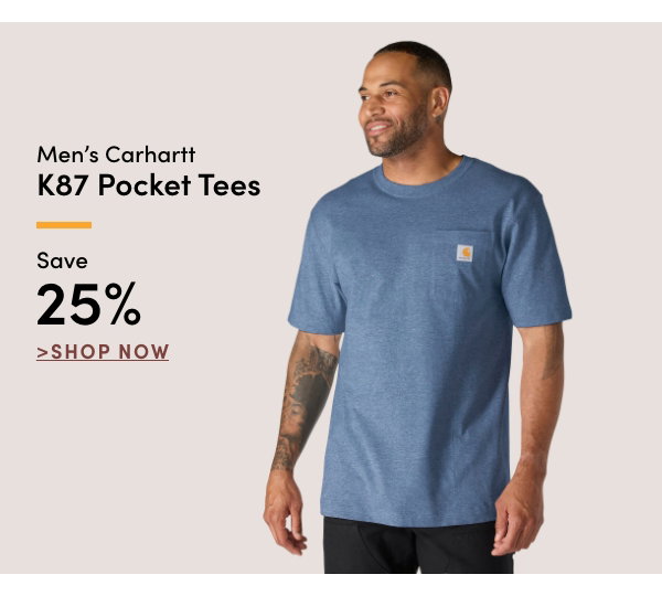Men's Carhartt K87 Pocket Tees Save 25%