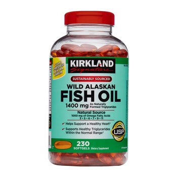 Kirkland Signature Wild Alaskan Fish Oil 1,400 mg, 230 Softgels