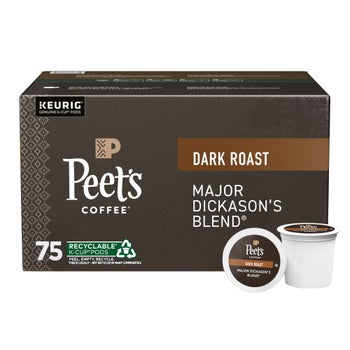 Peet's Coffee Major Dickason's Blend K-Cup Coffee Pods, 75-count