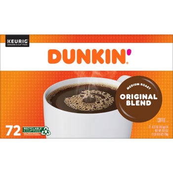 Dunkin' Donuts Original Blend Coffee, Medium Roast, 72 K-Cup Pods