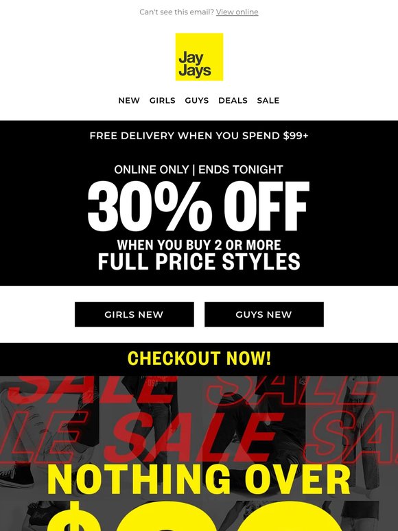 Buy 2 & Save 30% Ends Tonight!