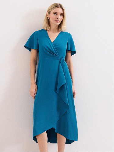 Julissa Blue Wrap Dress