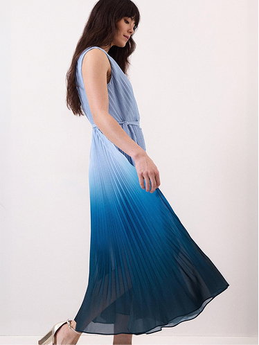 Mira Blue Ombre Sleeveless Dress