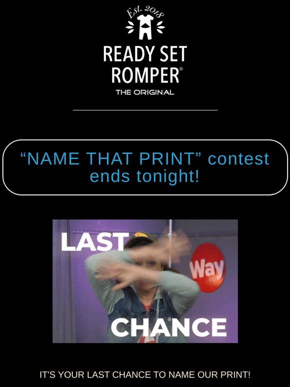 ⏳Last Chance to name that print!
