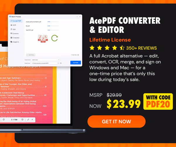 AcePDF Converter & Editor: Lifetime License