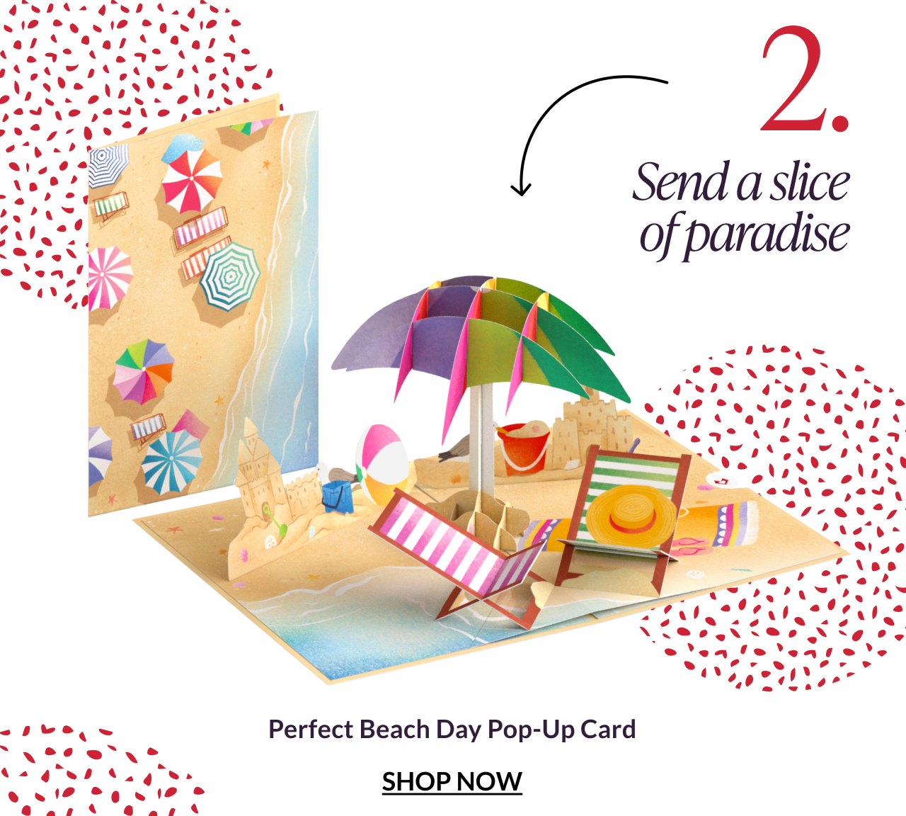 Perfect Beach Day pop-up card