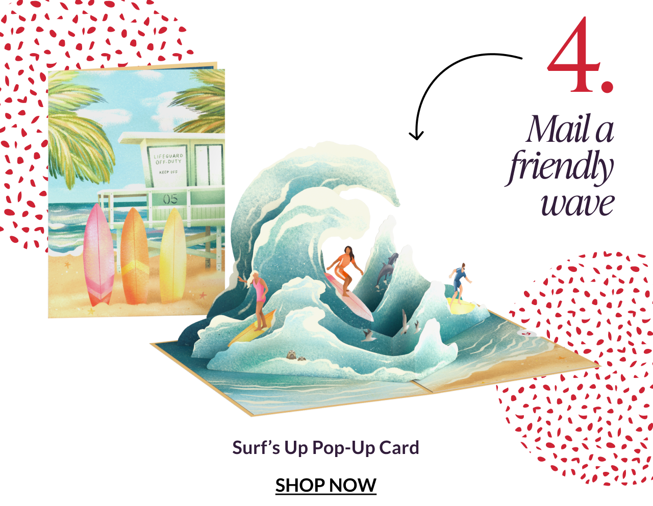 Surf's Up pop-up card