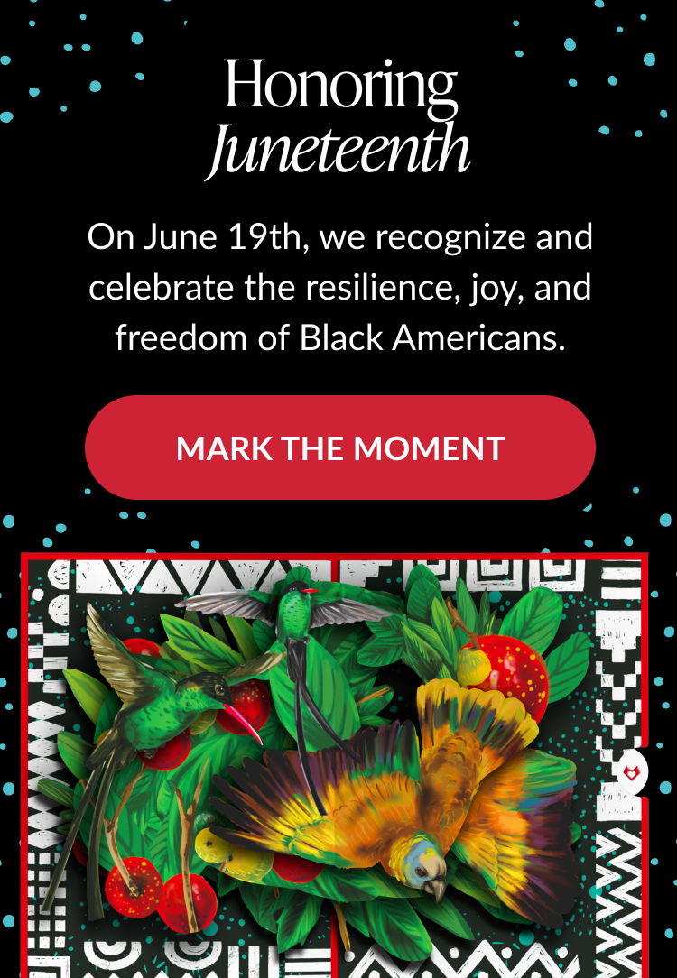 Honoring Juneteenth — The Gift of Freedom pop-up card