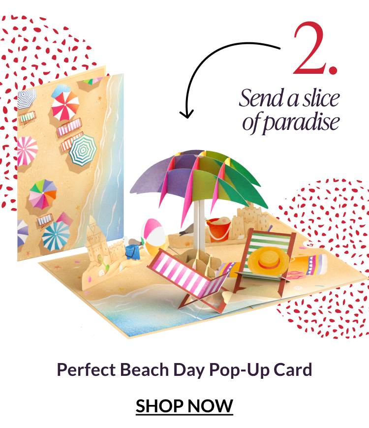 Perfect Beach Day pop-up card