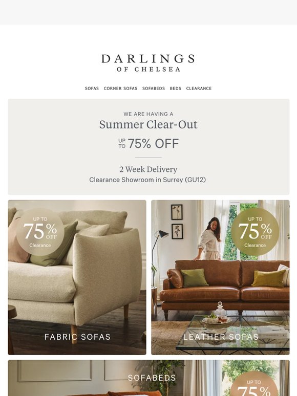 Summer Clearance: Save Up to 75%!