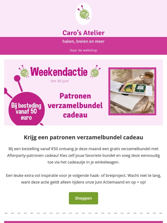 Juni actie & nieuwe deken