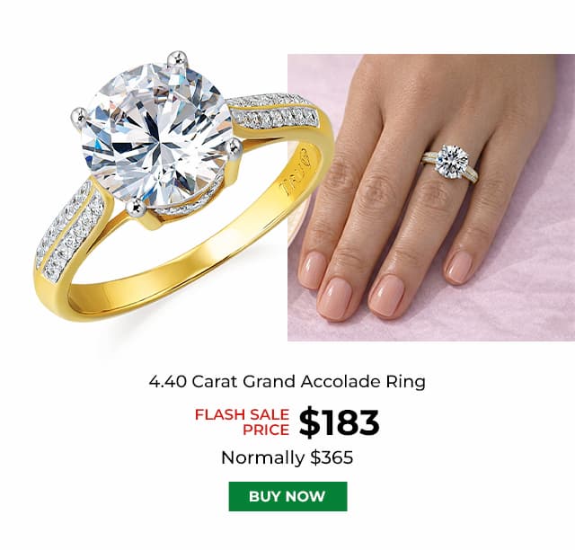 4 40 Carat Grand Accolade Ring Gold Clad