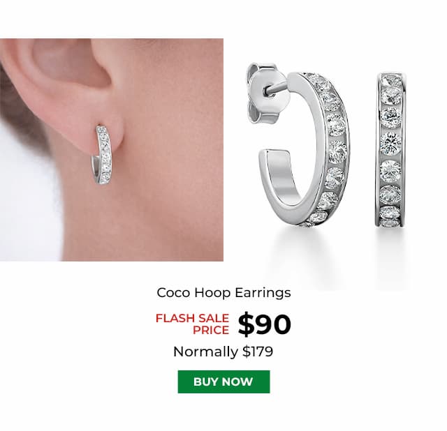 Coco Hoop Earrings Platinum Clad
