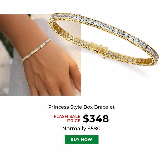 Princess Style Box Bracelet Gold Clad