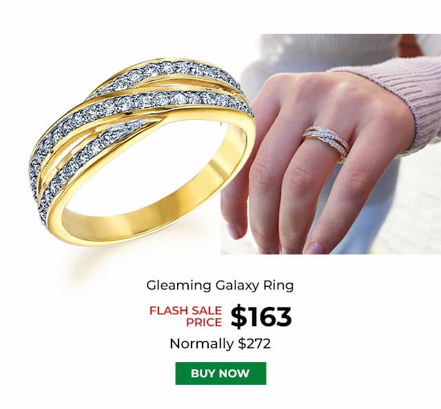 Gleaming Galaxy Ring Gold Clad