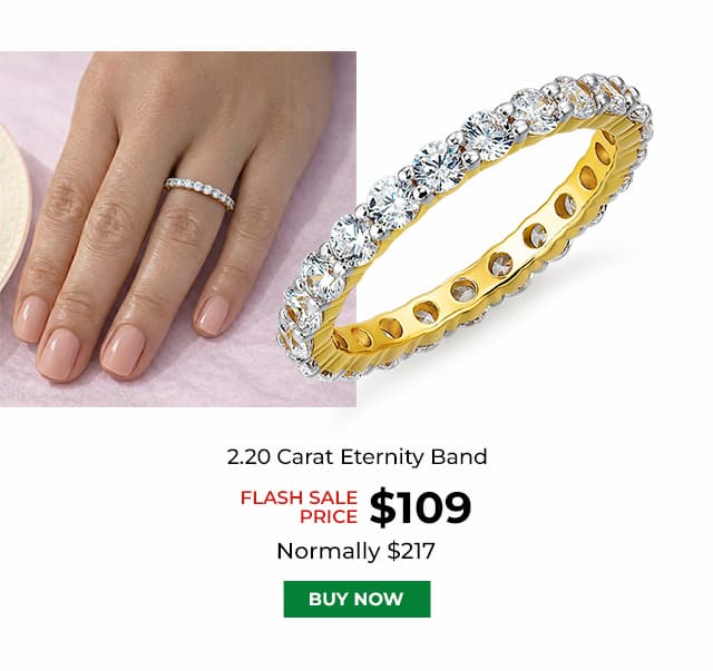 2 20 Carat Eternity Band Gold Clad
