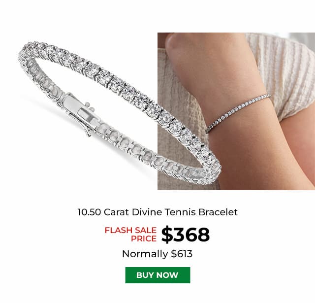 10 50 Carat Divine Tennis Bracelet Platinum Clad