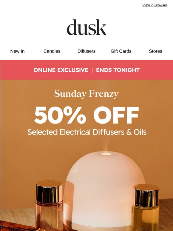50% OFF SUNDAY FRENZY