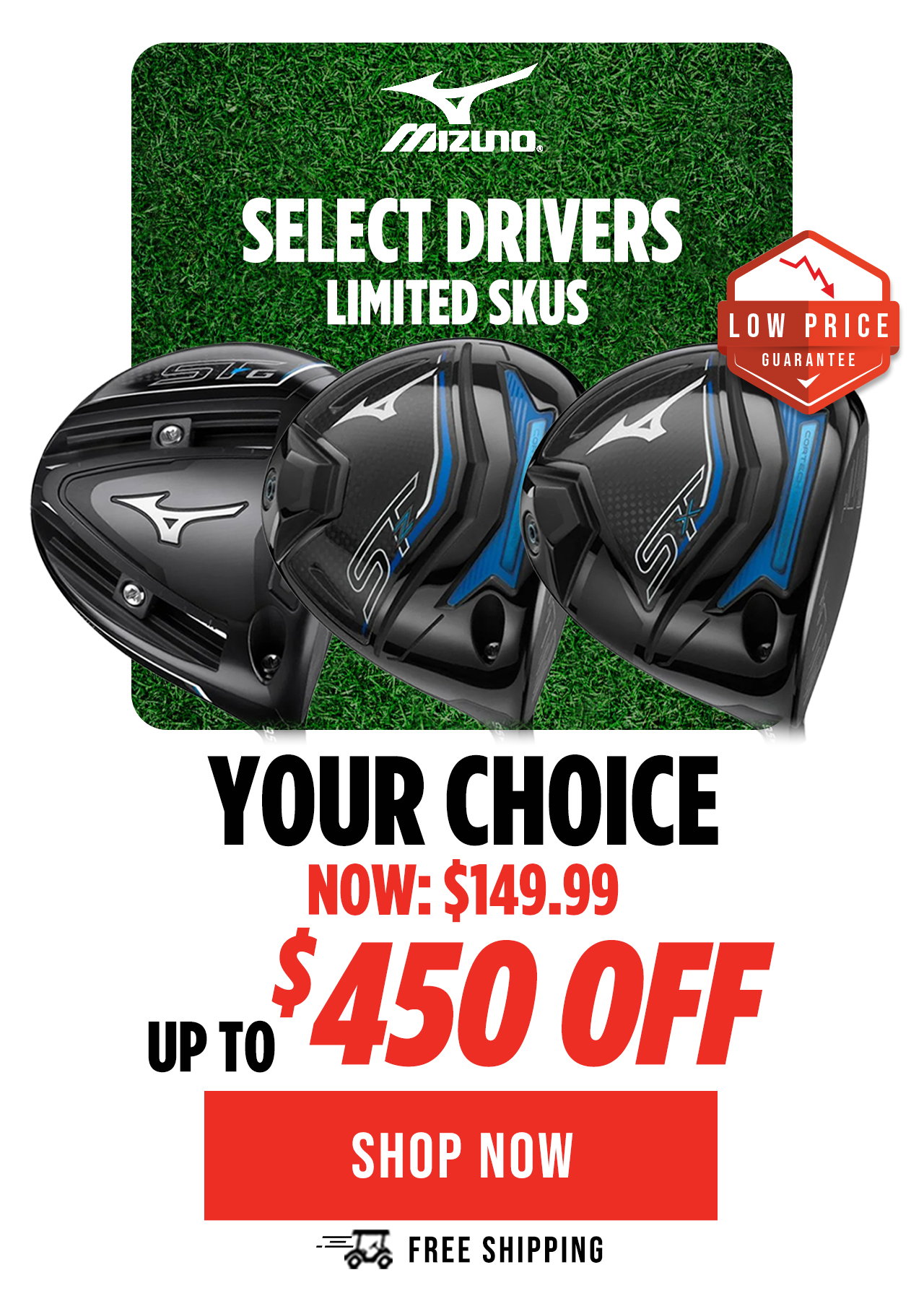 Mizuno Drivers | Your Choice $149.99 + Free Shipping