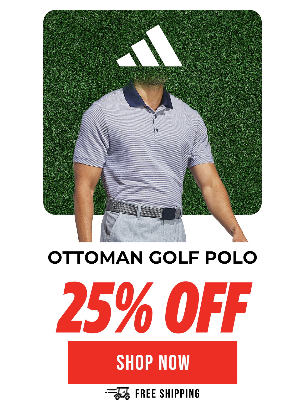 adidas Ottoman Golf Polo Shirt - ON SALE