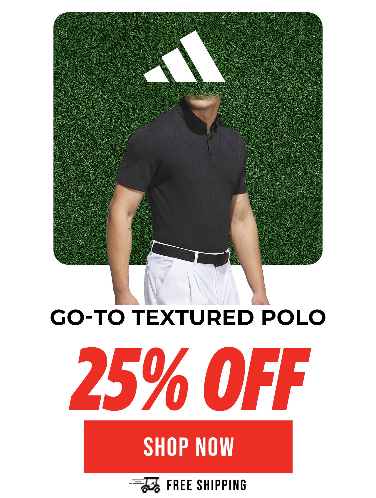 adidas Go-To Textured Golf Polo Shirt
