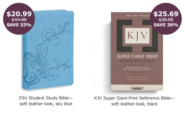 ESV Student Study Bible, soft leather look | KJV Super Giant Print Reference Bible